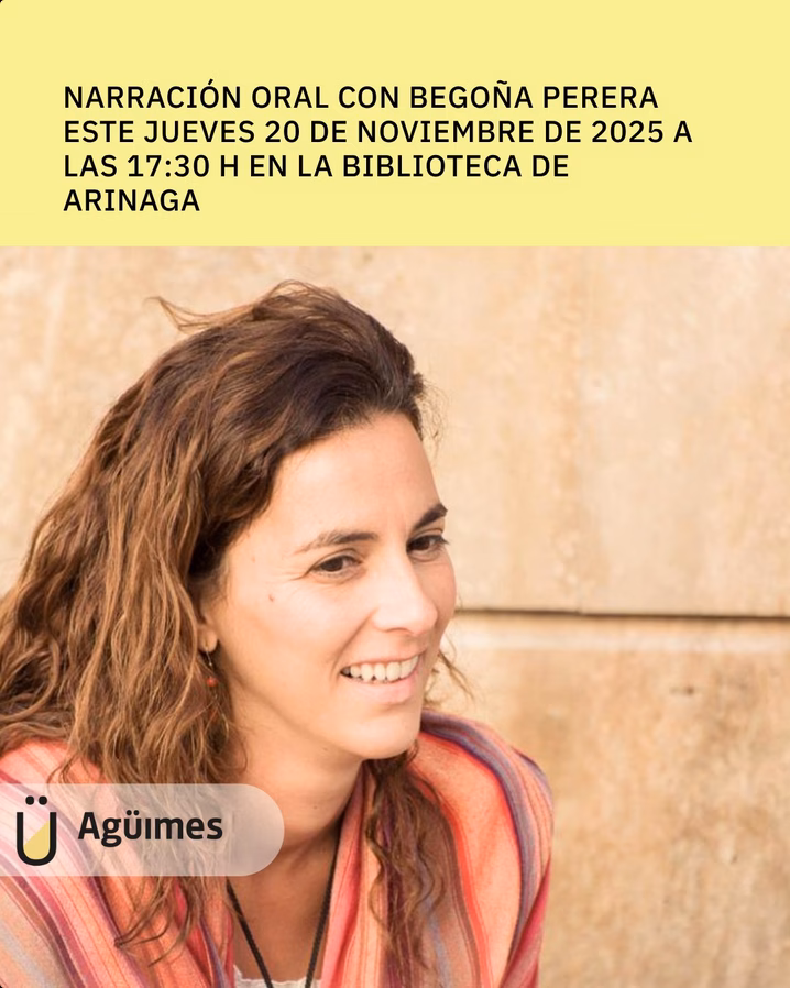 Narración - Begoña Perera dentro del Circuito Insular de Narración Oral en la Biblioteca de Arinaga, Agüimes, Gran Canaria.