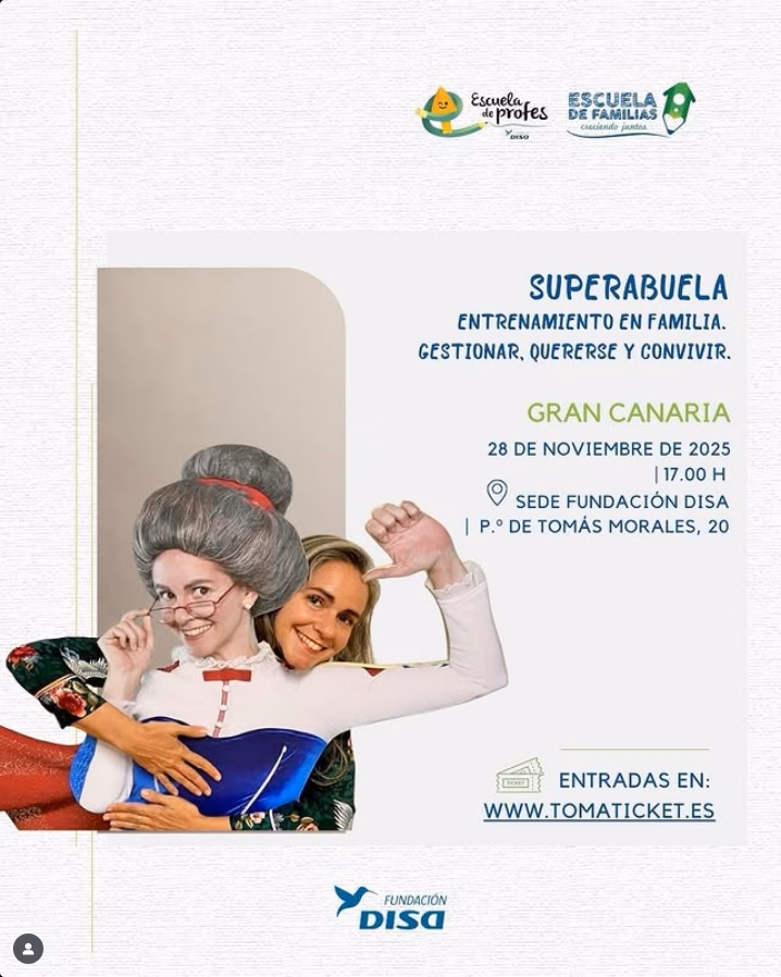 Infantil - Taller "Superabuela: entrenamiento en familia. Gestionar, quererse y convivir" en la Sede de la Fundación Disa de Las Palmas de Gran Canaria.