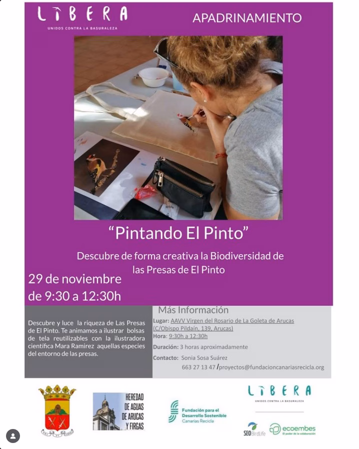 Taller "Pintando El Pinto" en la Asociación de Vecinos Virgen del Rosario (La Goleta), Arucas, Gran Canaria.