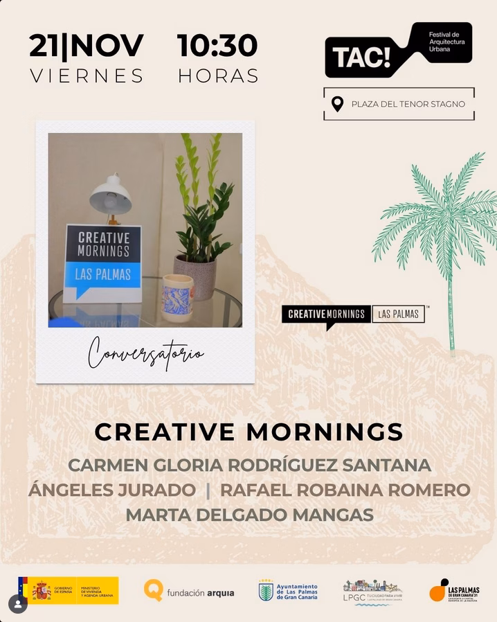 CRECIMIENTO | CreativeMornings Las Palmas x TAC Festival en la Plaza del Tenor Stagno, Las Palmas de Gran Canaria.