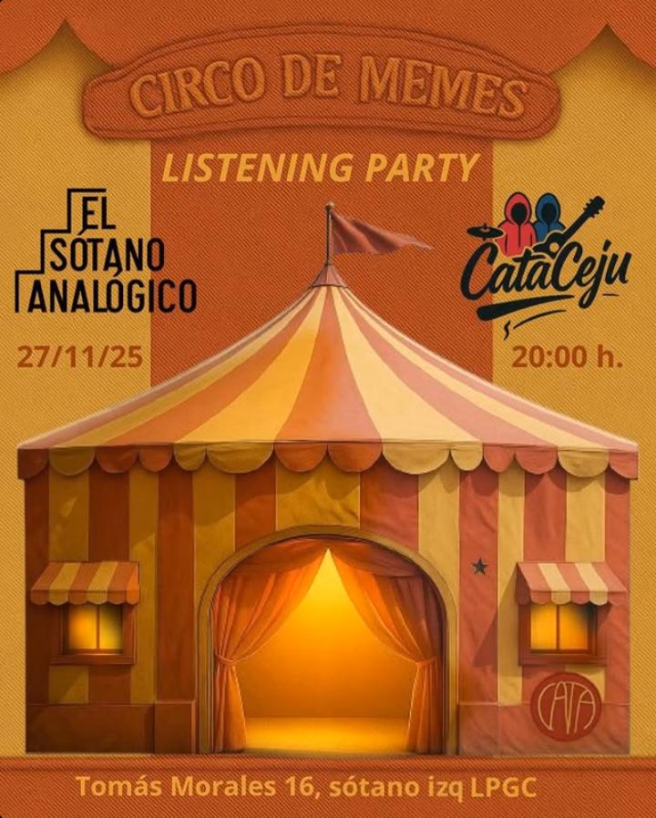 Música - Listening Party del disco "Circo de Memes" de Cata en el Sótano Analógico, Las Palmas de Gran Canaria.