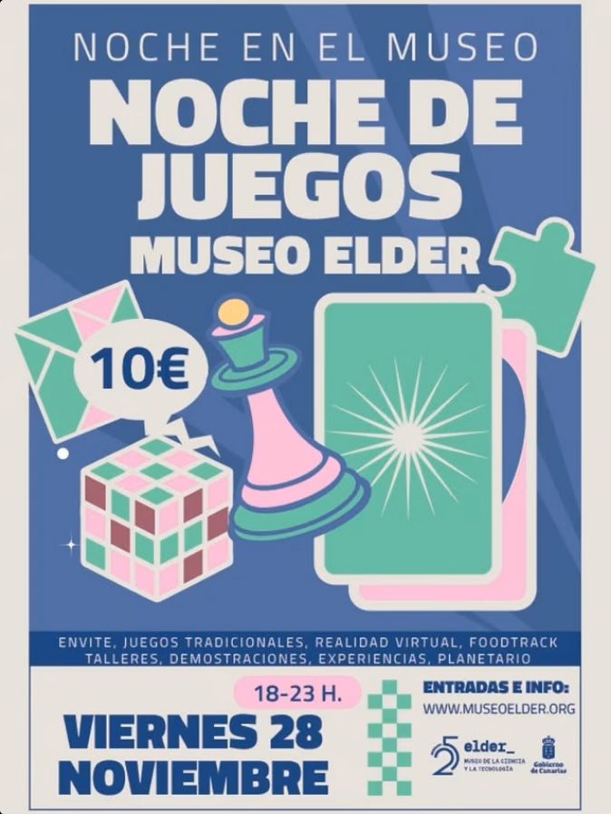 Noche de juegos en las Noches en el Museo del Elder, Las Palmas de Gran Canaria.