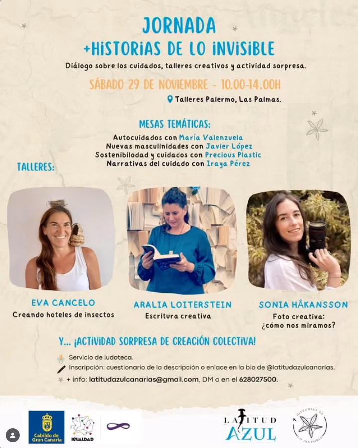Jornada - Proyecto "+ Historias de los Invisible" en Talleres Palermo, Las Palmas de Gran Canaria.