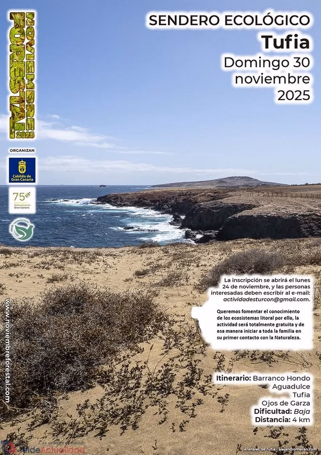 Senderismo - Ruta de Noviembre Forestal en Tufia, Telde, Gran Canaria.