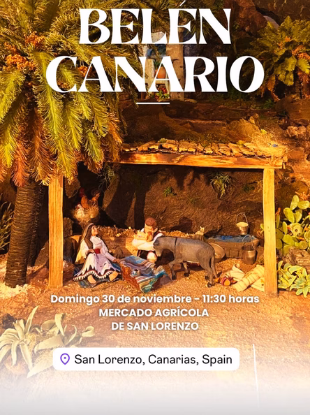 Inauguración - Belén Canario en el Mercado Agrícola de San Lorenzo, Las Palmas de Gran Canaria.