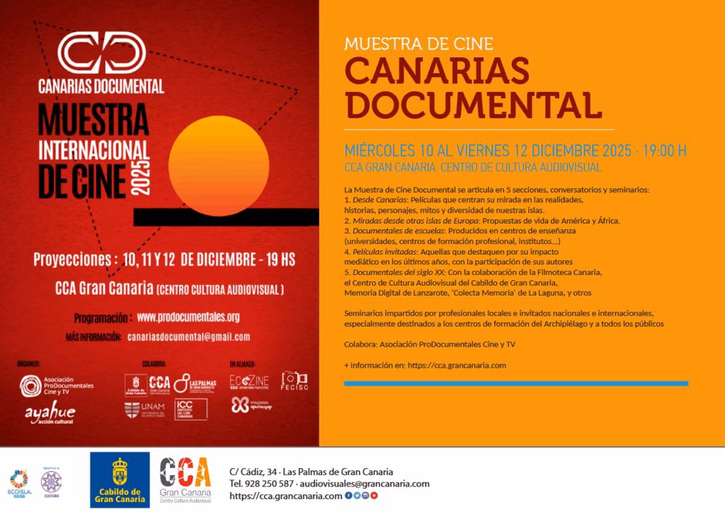 Muestra de Cine 'Canarias Documental' en el CCA Gran Canaria, Centro de Cultura Audiovisual, Las Palmas de Gran Canaria.
