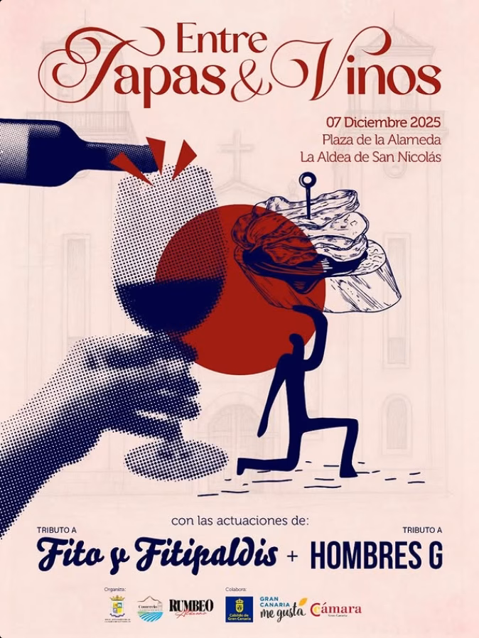 Gastro - Entre Tapas & Vinos en la Plaza de la Alameda, La Aldea de San Nicolás, Gran Canaria.