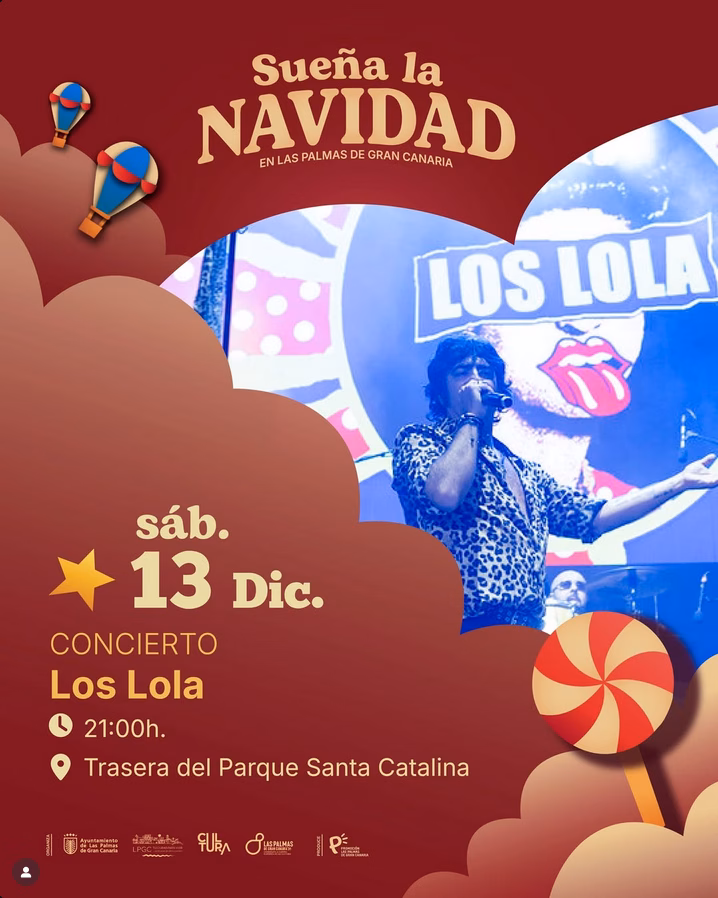 Programa de Sueña la Navidad para el 13 de diciembre, en la Plaza de Canarias (Trasera Parque Santa Catalina), Las Palmas de Gran Canaria.
