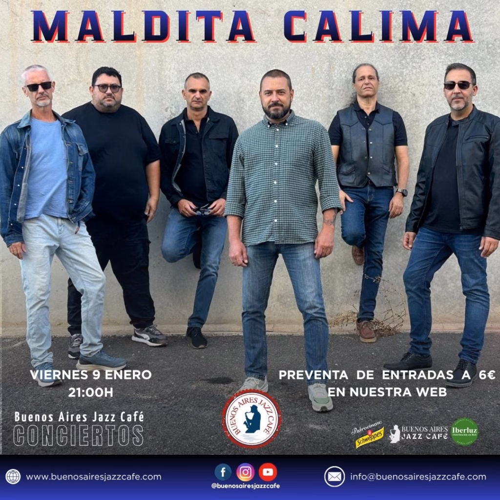 Concierto Baires – Maldita Calima en Buenos Aires Jazz Café, Las Palmas de Gran Canaria.