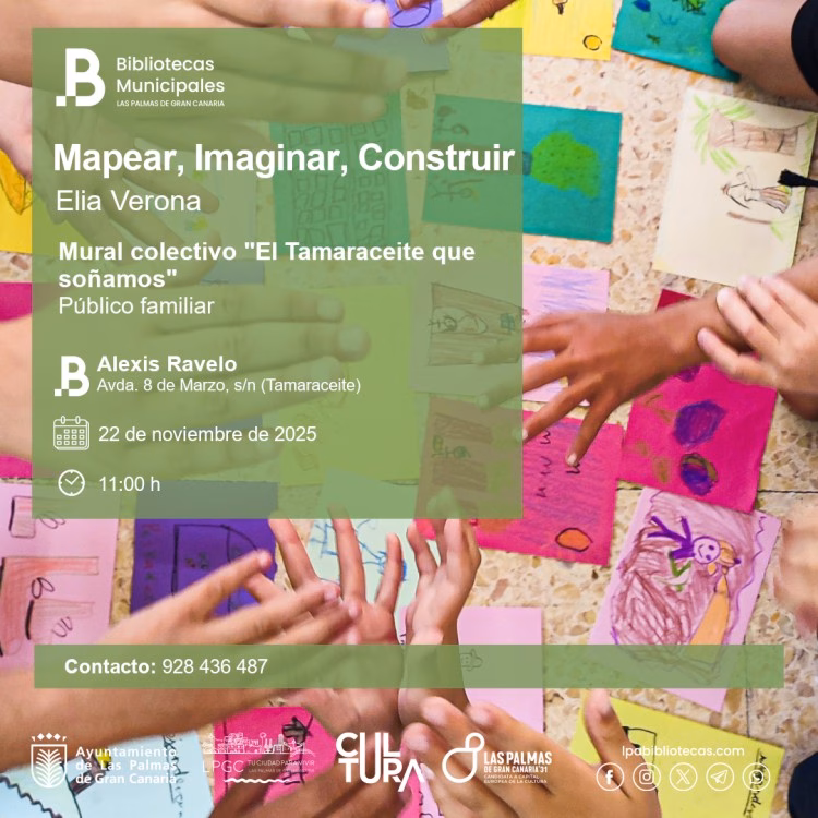 Arte - "El Tamaraceite que soñamos" en la Biblioteca Alexis Ravelo, Tamaraceite, Las Palmas de Gran Canaria.