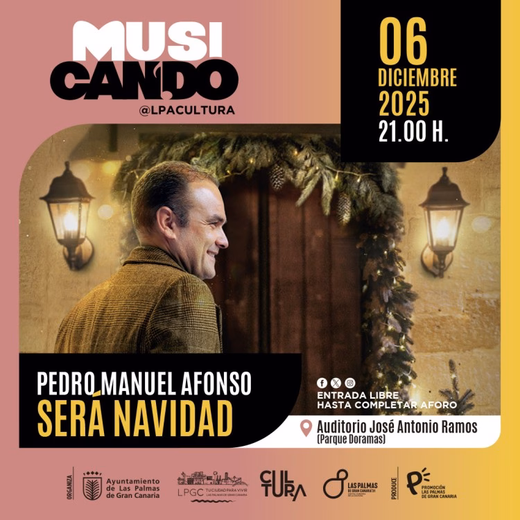 Concierto de Pedro Manuel Afonso "Será Navidad" del ciclo Musicando, en el Parque Doramas, Las Palmas de Gran Canaria.
