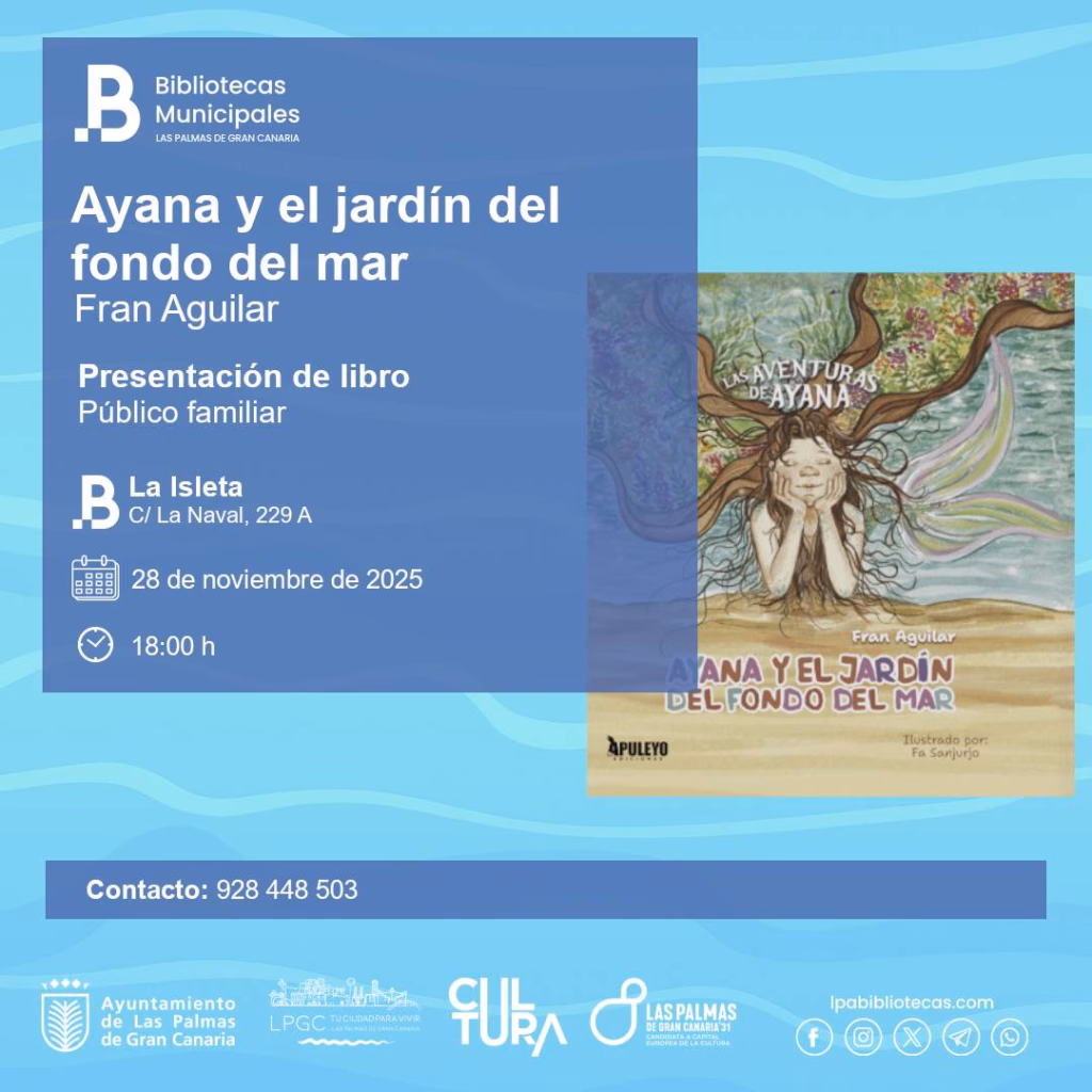 Presentación del Libro "Ayana y el jardín del fondo del mar" en la Biblioteca de la Isleta, Las Palmas de Gran Canaria.