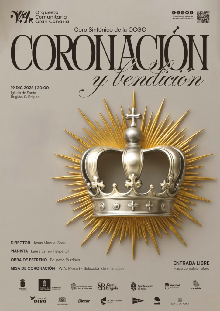 Concierto "La ‘Coronación’ de Mozart" del Coro Sinfónico de la OCGC en la Parroquia de Santa Brígida, Gran Canaria.