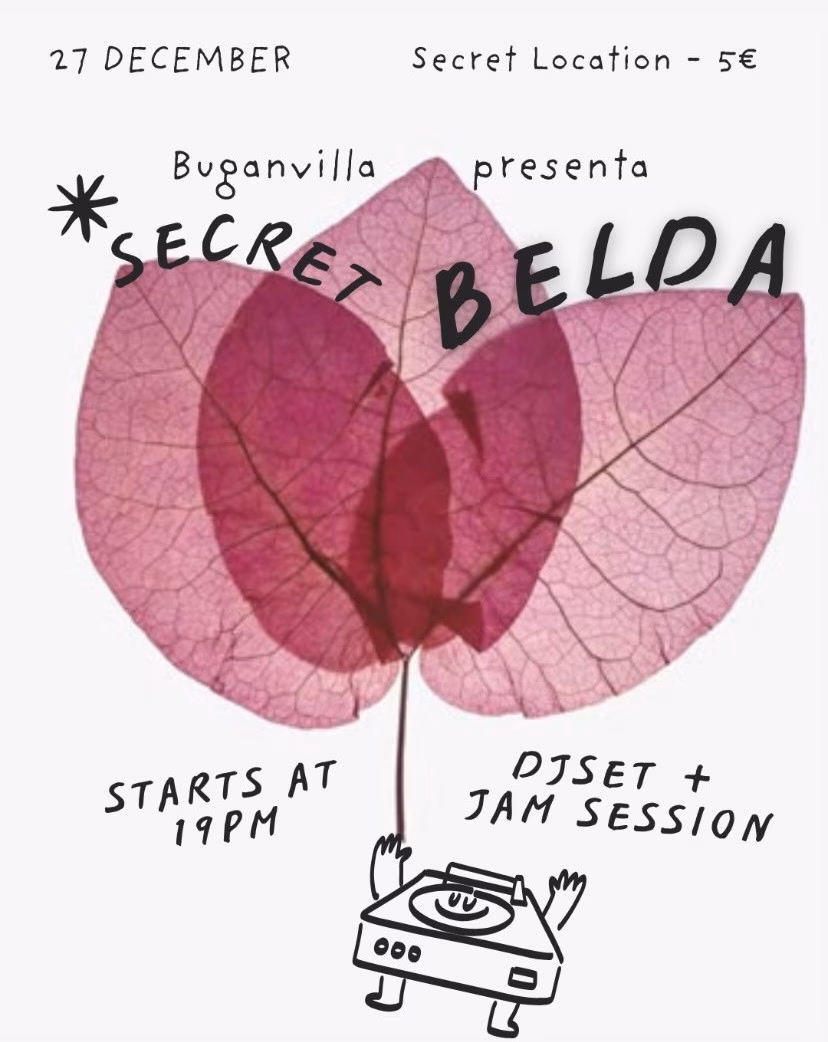 Buganvilla presenta "Secret Belda" - Jam Session y Dj Set - en una ubicación secreta, Gran Canaria.