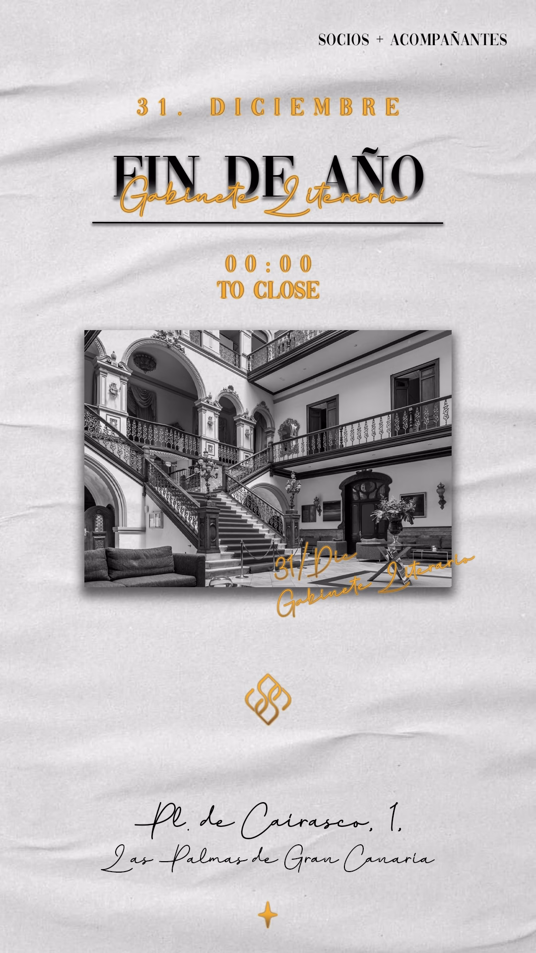 Fiesta "New Year" en el Gabinete Literario, Las Palmas de Gran Canaria.