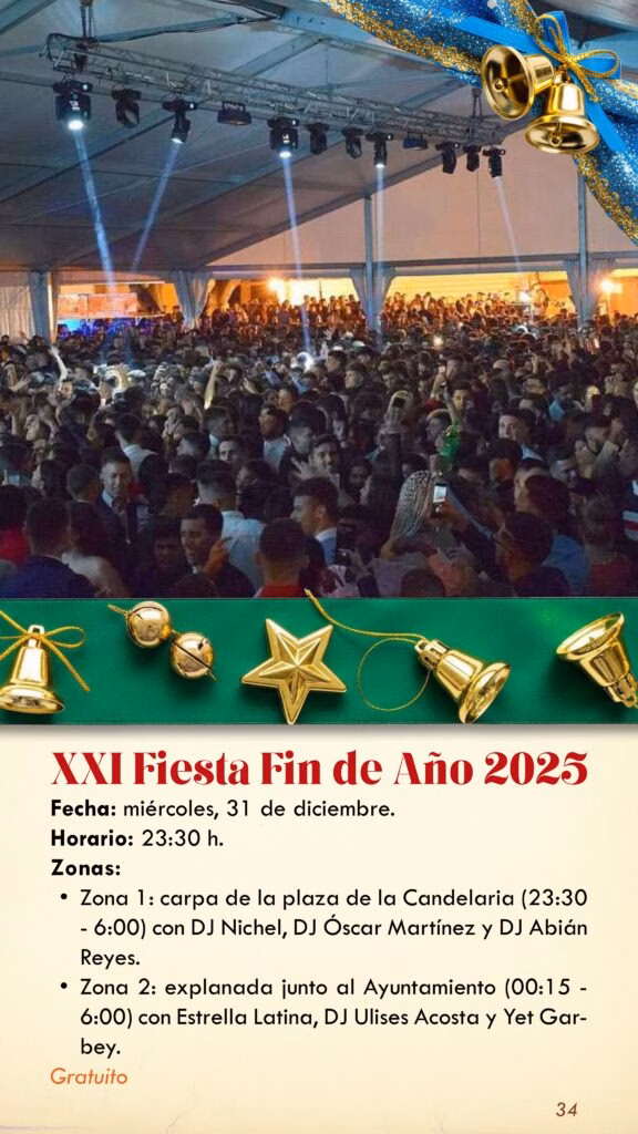 Fiesta de Fin de Año 2025 en Ingenio, Gran Canaria.