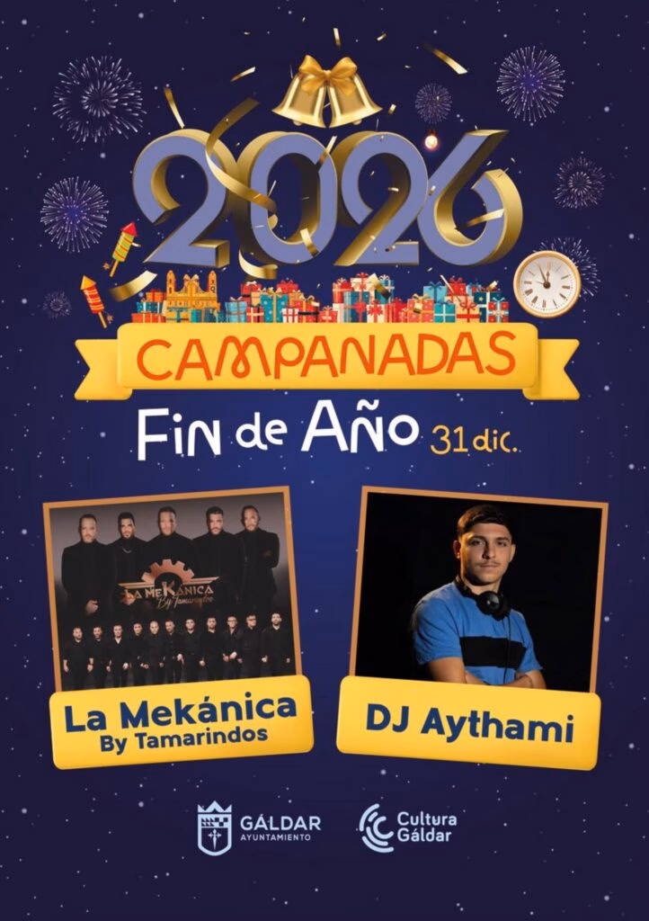 Fiesta de Fin de Año en la Plaza de Santiago de Gáldar, Gran Canaria.