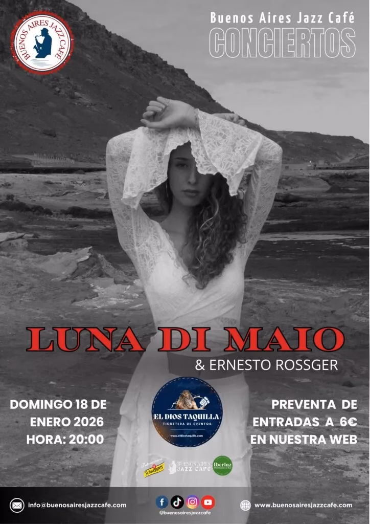 Concierto Baires - Luna di Maio & Ernesto Rossger en Buenos Aires Jazz Café, Las Palmas de Gran Canaria.