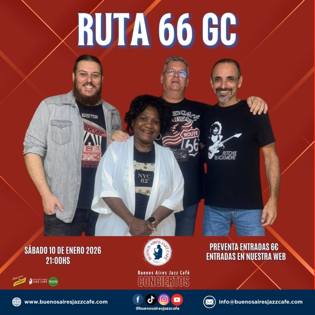 Concierto Baires - Ruta 66 GC en Buenos Aires Jazz Café, Las Palmas de Gran Canaria.