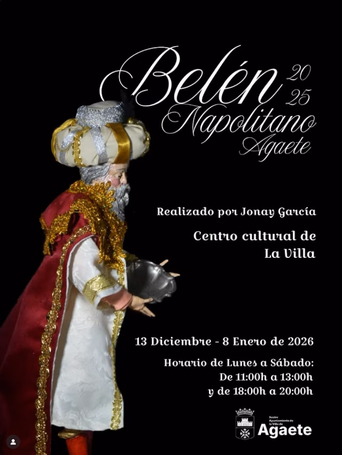 Inauguración del Belén Napolitano en el Centro Cultural de la Villa de Agaete, Gran Canaria.
