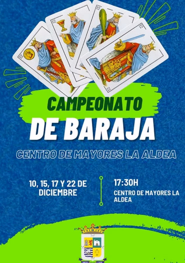 Juegos - Campeonato de Baraja en el Centro de Mayores de La Aldea de San Nicolás, Gran Canaria.