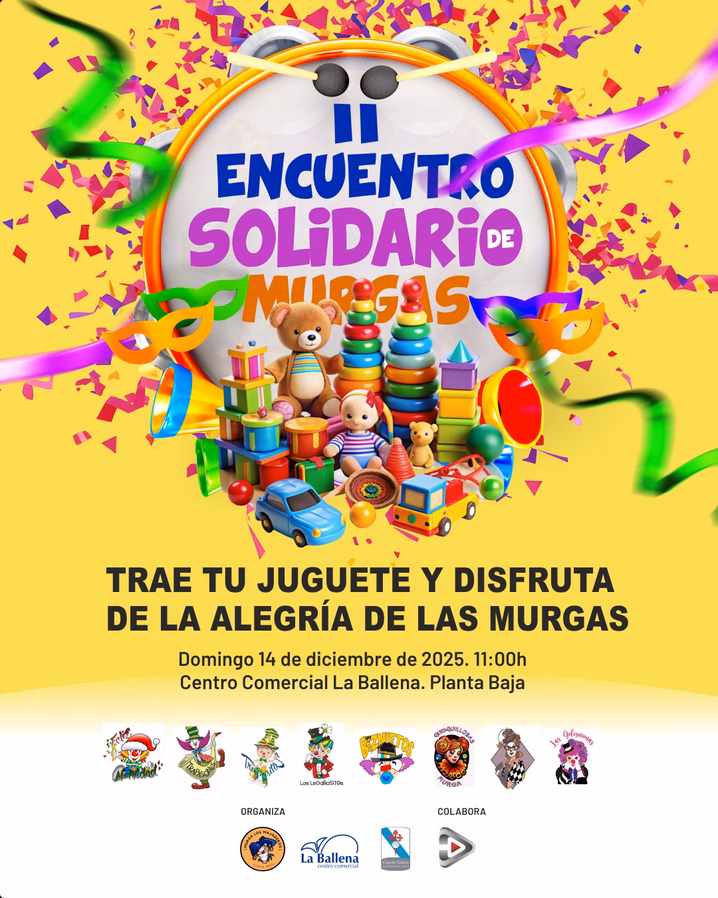 El II Encuentro Solidario de Murgas llega a La Ballena cargado de ritmo, color... ¡y mucho corazón!