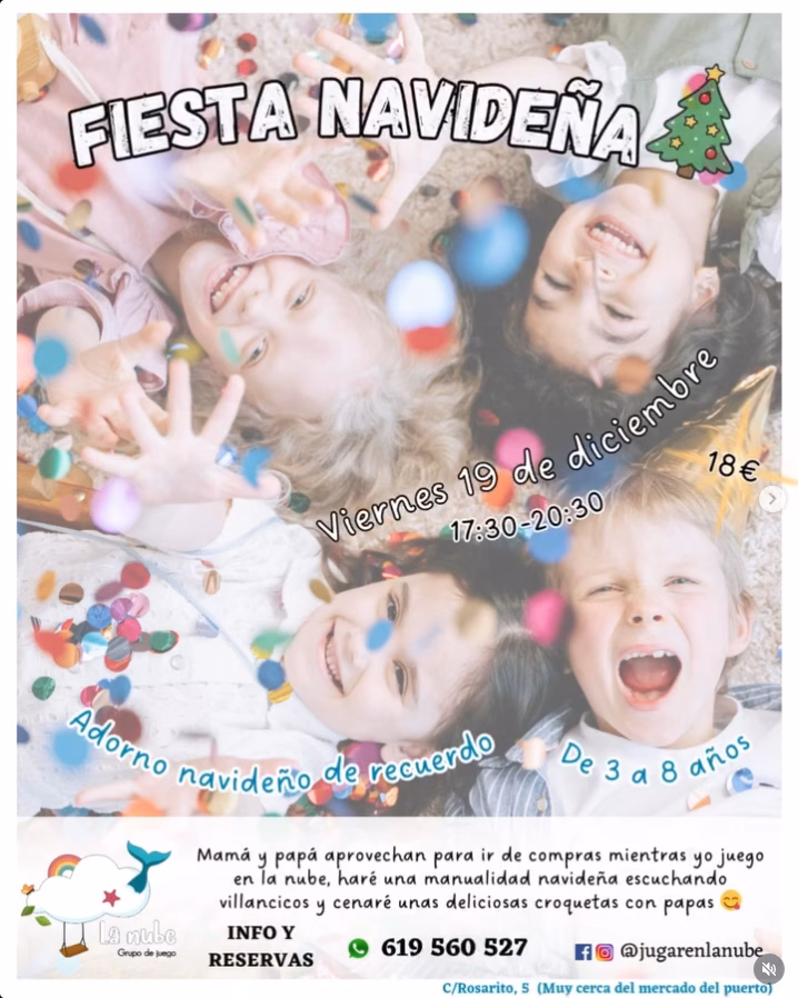 Infantil - Fiesta Navideña en La Nube, Las Palmas de Gran Canaria.