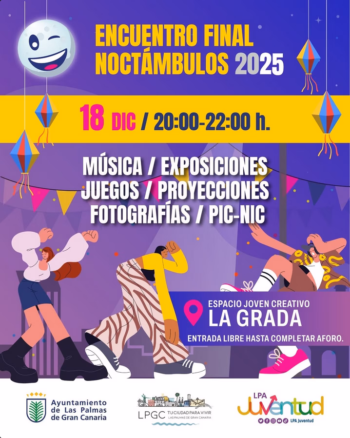 Jóvenes - Eventazo final del programa "Noctámbulos" en el Espacio La Grada, Las Palmas de Gran Canaria.