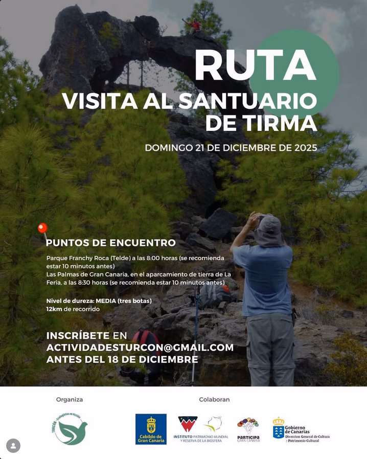 Senderismo - Ruta al Santuario de Tirma, Agaete, Gran Canaria.