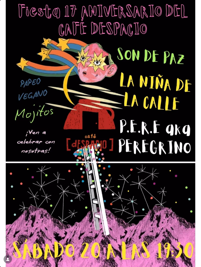 Fiesta de 17º Aniversario de Café d'Espacio, Las Palmas de Gran Canaria.