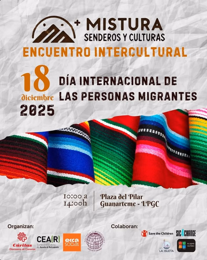 Encuentro multicultural "Misturas, senderos y culturas" en la Plaza del Pilar de Guanarteme, Las Palmas de Gran Canaria.