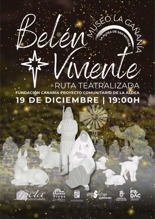 Ruta teatralizada - Belén Viviente en el Museo de La Gañanía, La Aldea de San Nicolás, Gran Canaria.