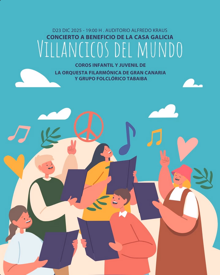 Concierto - "Villancicos del Mundo" de los Coros Infantil y Juvenil de la Orquesta Filarmónica de Gran Canaria en el Auditorio Alfredo Kraus, Las Palmas de Gran Canaria