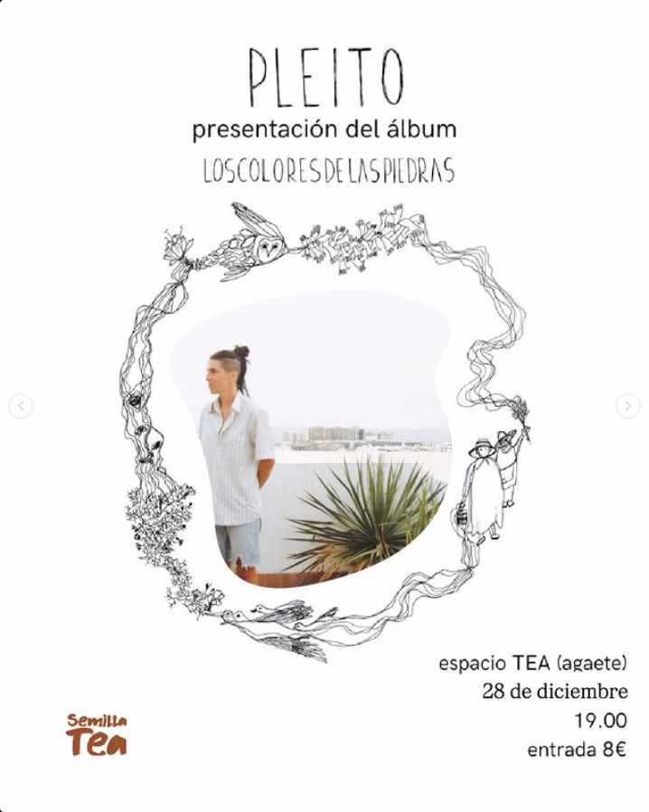 Presentación del Álbum "Los colores de las piedras" de Pleito en el Espacio Tea de Agaete, Gran Canaria.