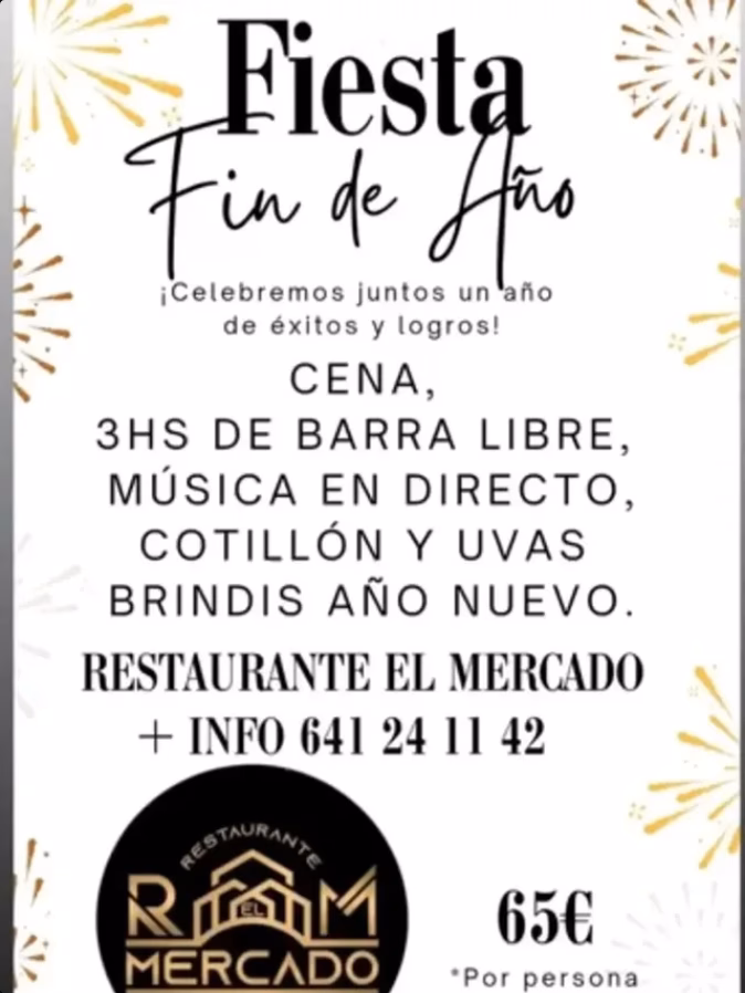 Fiesta de Fin de Año del Restaurante Mercado de Guía, Gran Canaria.