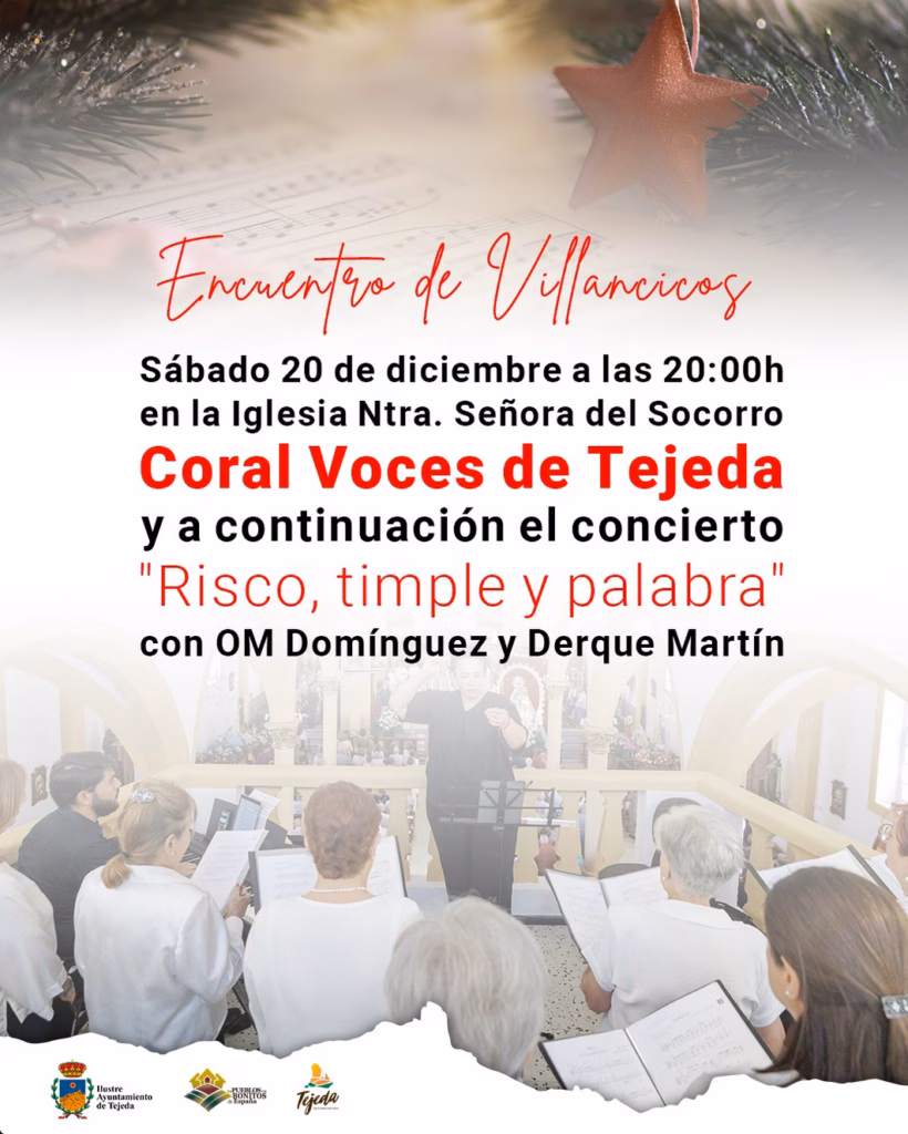Programa de la Navidad en Tejeda 2025 del 20 de diciembre