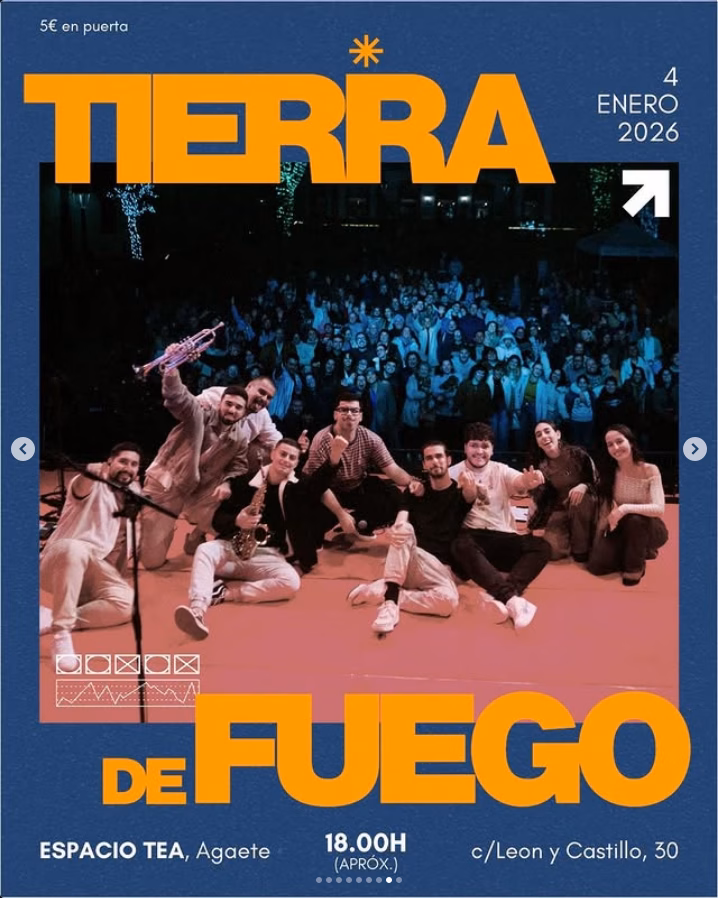 Concierto de Tierra de Fuego en el Espacio Tea de Agaete, Gran Canaria.