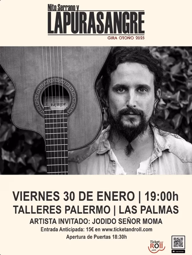 Concierto de Nito Serrano y Lapurasangre en Talleres Palermo, Las Palmas de Gran Canaria.