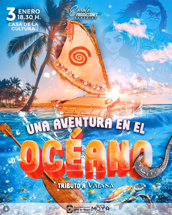Espectáculo familiar Una aventura en el océano, tributo a Vaiana. Casa de la Cultura.