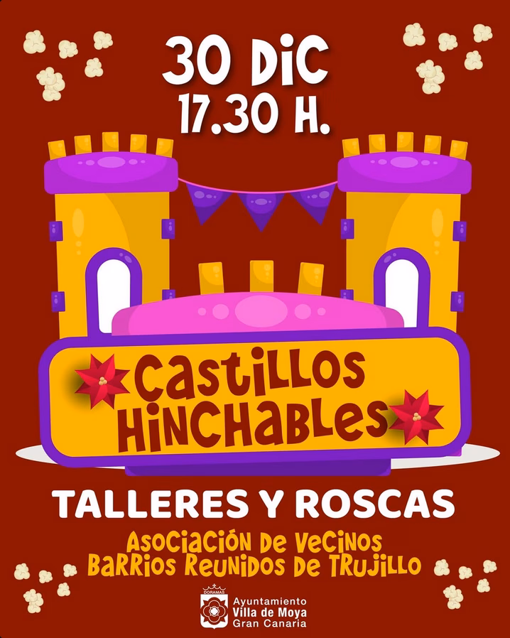 Castillos hinchables, talleres y roscas. Asociación de Vecinos Barrios Reunidos de Trujillo
