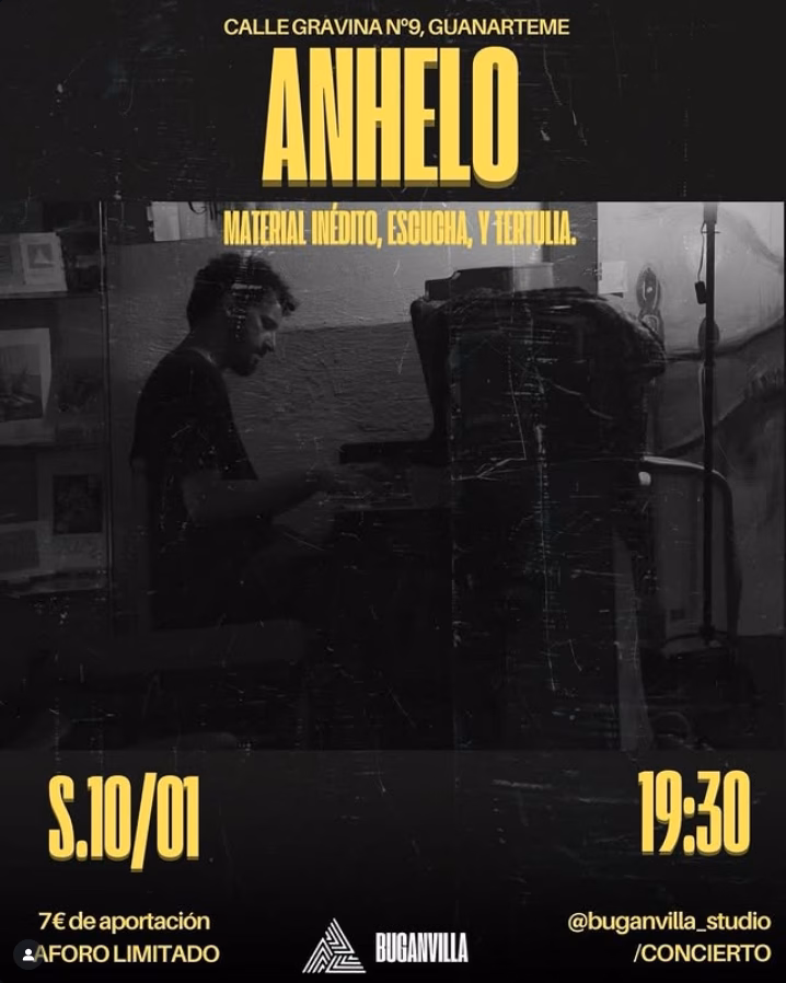 Concierto de Anhelo en Buganvilla Studio, Las Palmas de Gran Canaria.