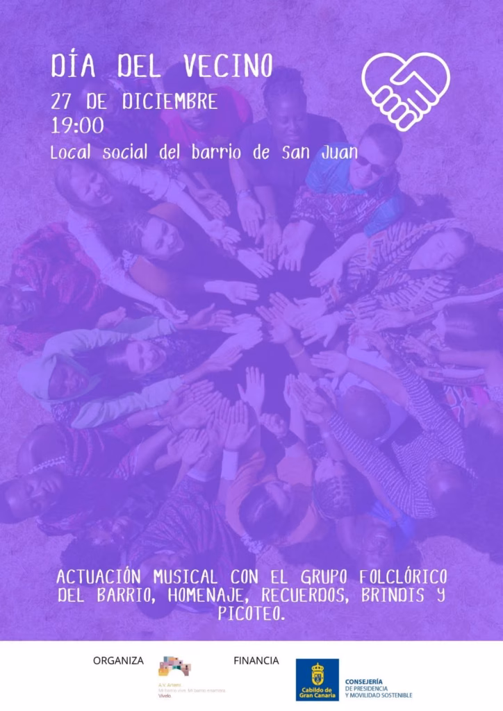 Encuentro - Día del Vecino en el Local social del Barrio de San Juan, Las Palmas de Gran Canaria.