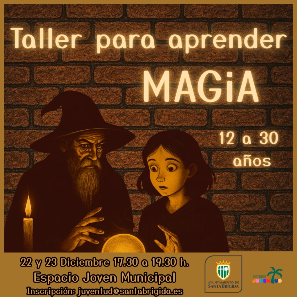 Taller para Aprender Magia en el Espacio Joven Municipal de Santa Brígida, Gran Canaria.