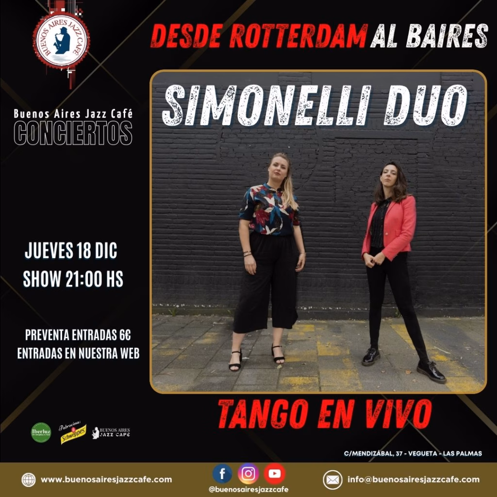 Concierto - Simonelli Dúo en Buenos Aires Jazz Café, Las Palmas de Gran Canaria.