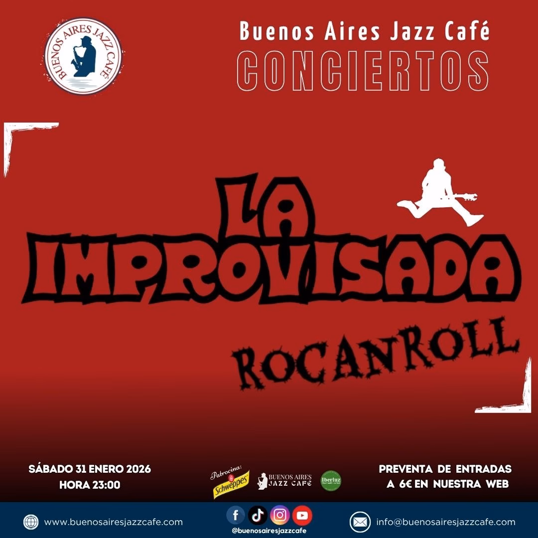 Concierto Baires - La Improvisada Rocanroll en Buenos Aires Jazz Café, Las Palmas de Gran Canaria.