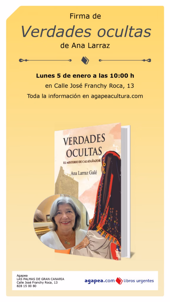 Literatura - Firma del libro "Verdades ocultas" de Ana Larraz en Librería Agapea Las Palmas, Gran Canaria.