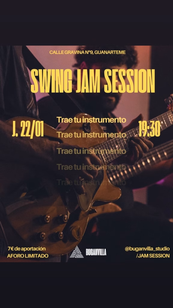 Jam Session – Swing Jam en Buganvilla Studio, Las Palmas de Gran Canaria.