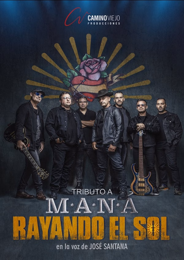Concierto de Rayando el Sol, tributo a Maná, en el Teatro Municipal Juan Ramón Jiménez, Telde, Gran Canaria.