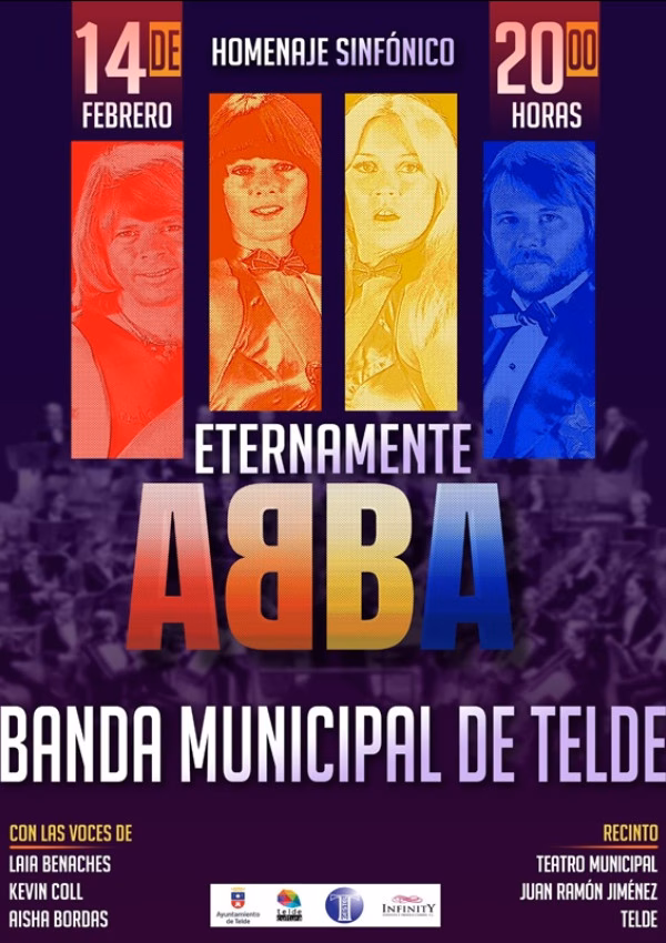 Concierto sinfónico "Eternamente ABBA" en el Teatro Municipal Juan Ramón Jiménez, Telde, Gran Canaria.