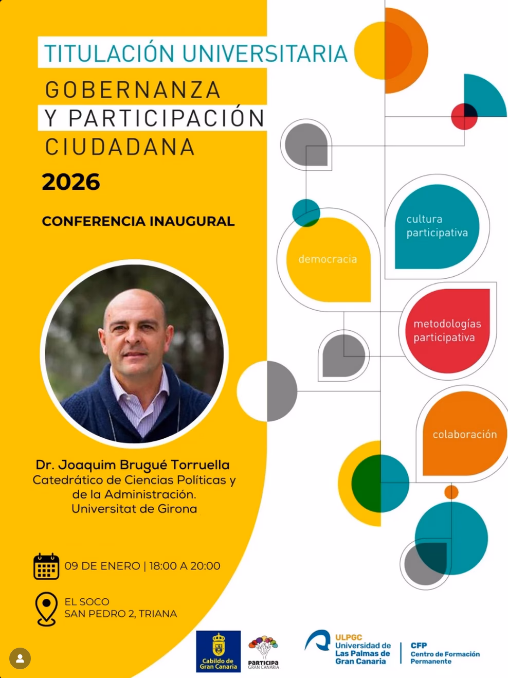 Charla - Gobernanza y Participación Ciudadana en El Soco, Las Palmas de Gran Canaria.